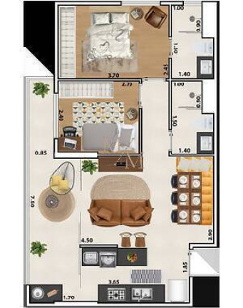 Imagem Apartamento com 2 Quartos à Venda, 65 m² em Macuco - Santos Imagem Apartamento com 2 Quartos à Venda, 65 m² em Macuco - Santos