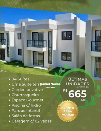 Casa de Condomínio com 4 Quartos à Venda, 124 m² em Alphaville (abrantes) - Camaçari