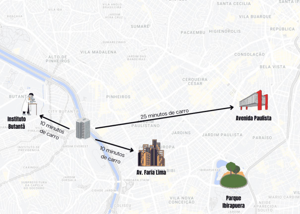 Imagem Apartamento com 1 Quarto para Alugar, 57 m² em Pinheiros - São Paulo