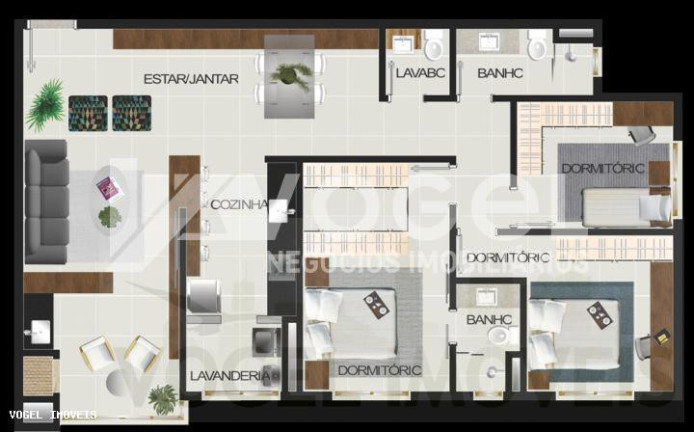 Imagem Apartamento com 2 Quartos à Venda, 61 m² em Scharlau - Sao Leopoldo Imagem Apartamento com 2 Quartos à Venda, 61 m² em Scharlau - Sao Leopoldo