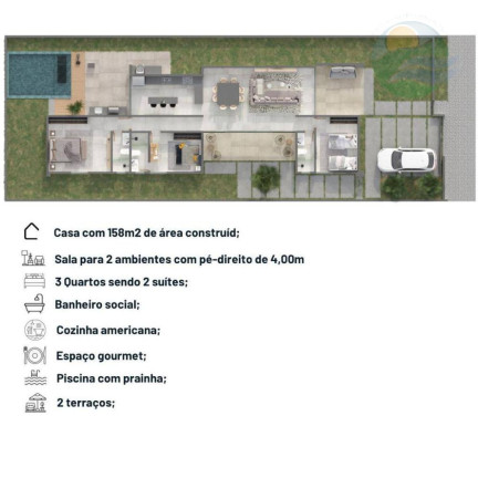 Imagem Casa com 3 Quartos à Venda, 158 m² em Portal Do Sol - João Pessoa