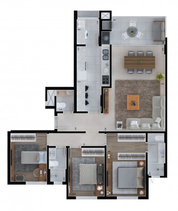 Imagem Apartamento com 3 Quartos à Venda, 102 m² em Alto Da Rua Xv - Curitiba Imagem Apartamento com 3 Quartos à Venda, 102 m² em Alto Da Rua Xv - Curitiba
