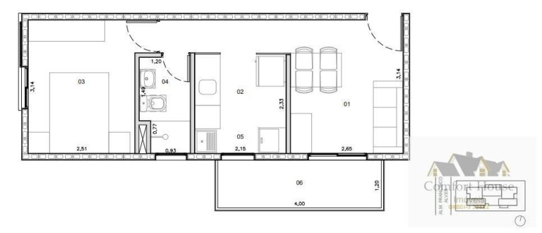 Imagem Apartamento com 1 Quarto à Venda, 33 m² em Jardim - Santo André