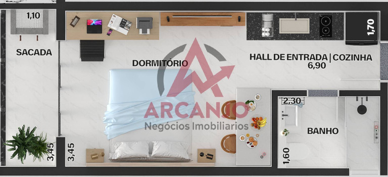 Imagem Apartamento com 1 Quarto à Venda, 30 m² em Pereque Açu - Ubatuba