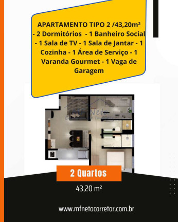 Imagem Apartamento com 2 Quartos à Venda, 48 m² em Felicita Residencial - Pirassununga