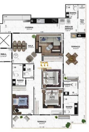 Imagem Apartamento com 2 Quartos à Venda, 119 m² em Caiçara - Praia Grande