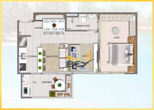 Imagem Apartamento com 2 Quartos à Venda, 47 m² em Alphaville Empresarial - Barueri