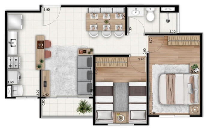 Imagem Imóvel com 2 Quartos à Venda, 50 m² em Taquara - Rio De Janeiro Imagem Imóvel com 2 Quartos à Venda, 50 m² em Taquara - Rio De Janeiro