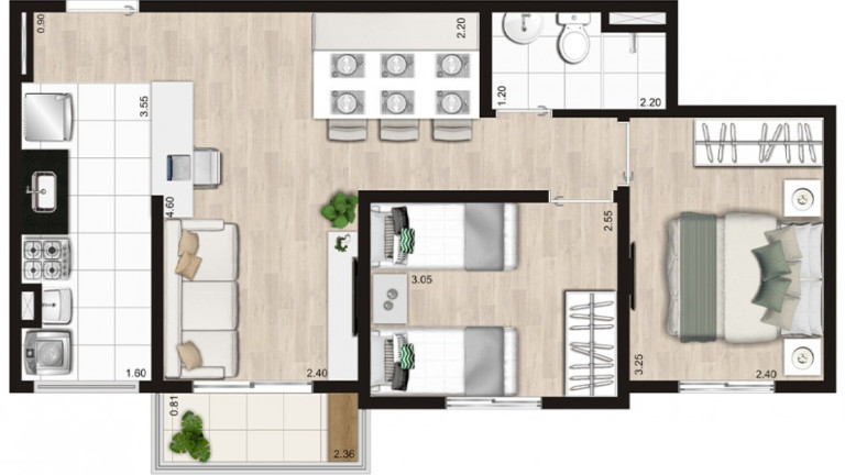 Imagem Apartamento com 2 Quartos à Venda, 48 m² em Sacomã - São Paulo