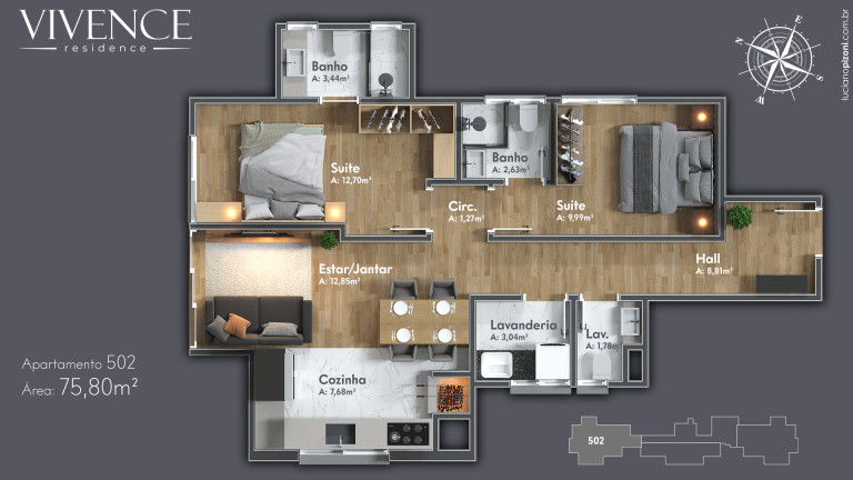 Imagem Apartamento com 1 Quarto à Venda, 48 m² em Centro - Canela