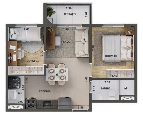 Imagem Apartamento com 2 Quartos à Venda, 42 m² em Chácara Santo Antônio (zona Sul) - São Paulo Imagem Apartamento com 2 Quartos à Venda, 42 m² em Chácara Santo Antônio (zona Sul) - São Paulo
