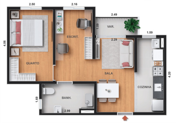 Imagem Imóvel com 2 Quartos à Venda, 50 m² em Todos Os Santos - Rio De Janeiro
