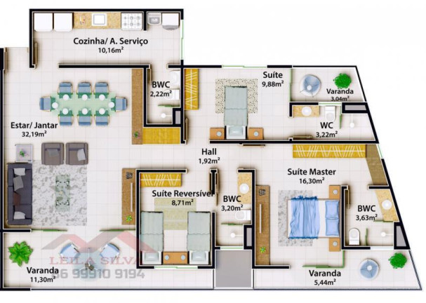 Imagem Apartamento à Venda, 123 m² em Fatima - Teresina