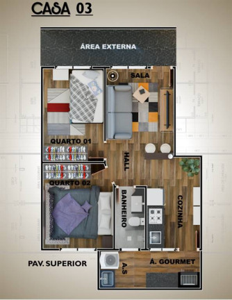 Casa com 2 Quartos à Venda, 52 m² em Mirim - Praia Grande