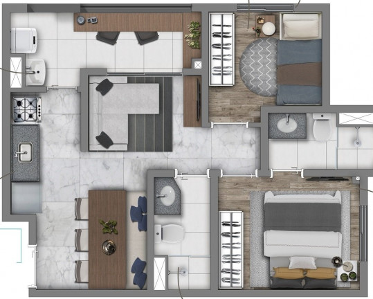 Imagem Apartamento com 2 Quartos à Venda, 34 m² em Jardim Caravelas - São Paulo Imagem Apartamento com 2 Quartos à Venda, 34 m² em Jardim Caravelas - São Paulo