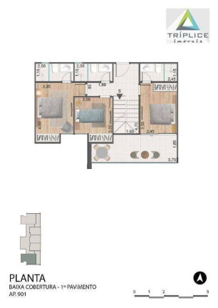 Imagem Cobertura com 3 Quartos à Venda, 155 m² em São Pedro - Juiz De Fora