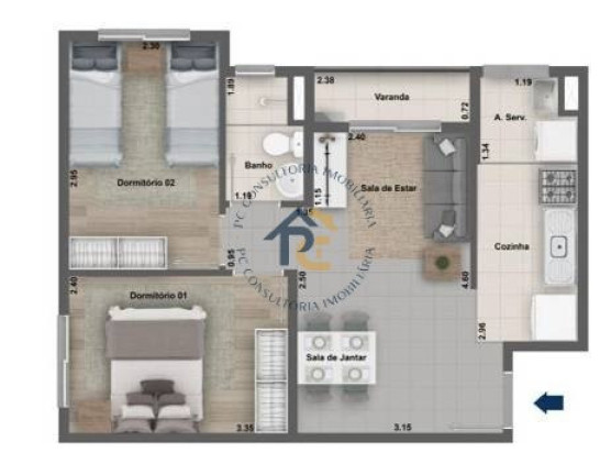 Imagem Apartamento com 2 Quartos à Venda, 46 m² em Centro - Niterói