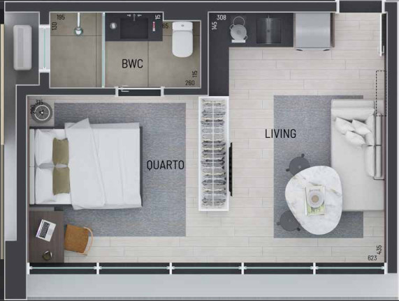 Imagem Imóvel com 1 Quarto à Venda, 30 m² em Campo Comprido - Curitiba Imagem Imóvel com 1 Quarto à Venda, 30 m² em Campo Comprido - Curitiba
