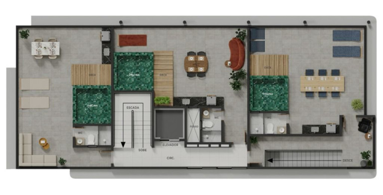 Imagem Cobertura com 2 Quartos à Venda, 56 m² em Bessa - João Pessoa