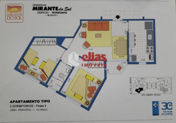 Apartamento com 2 Quartos à Venda, 52 m² em Jardim Infante Dom Henrique - Bauru