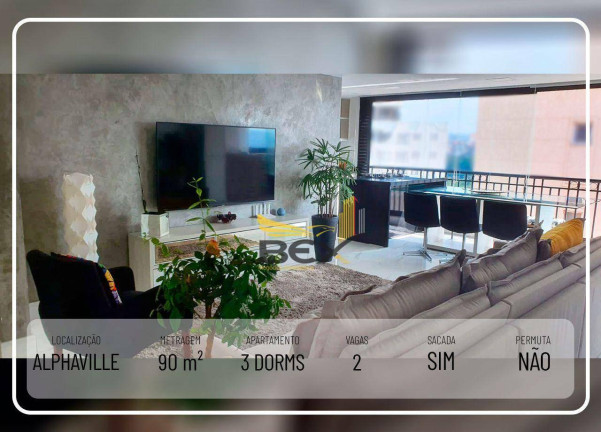 Apartamento com 3 Quartos à Venda, 90 m² em Alphaville Empresarial - Barueri