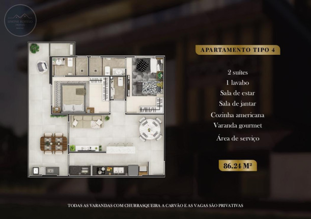 Imagem Imóvel com 2 Quartos à Venda, 87 m² em Boqueirão - Praia Grande
