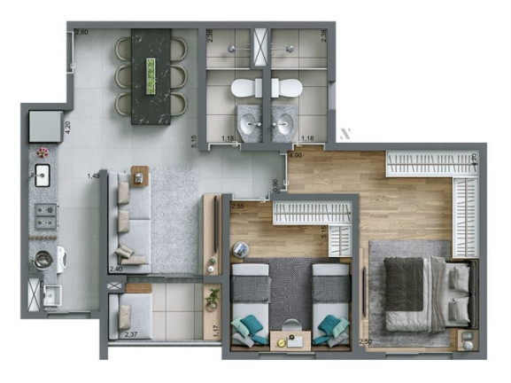 Imagem Apartamento com 3 Quartos à Venda, 69 m² em Rudge Ramos - São Bernardo Do Campo Imagem Apartamento com 3 Quartos à Venda, 69 m² em Rudge Ramos - São Bernardo Do Campo