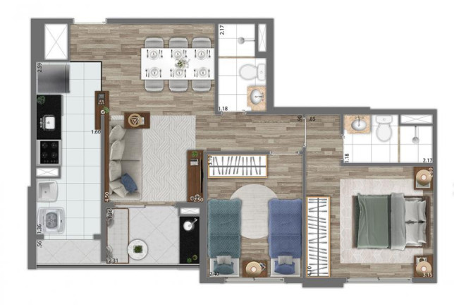 Imagem Apartamento com 2 Quartos à Venda, 56 m² em Vila Andrade - São Paulo