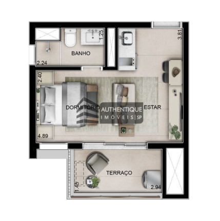 Imagem Imóvel com 1 Quarto à Venda, 26 m² em Vila Nova Conceição - São Paulo