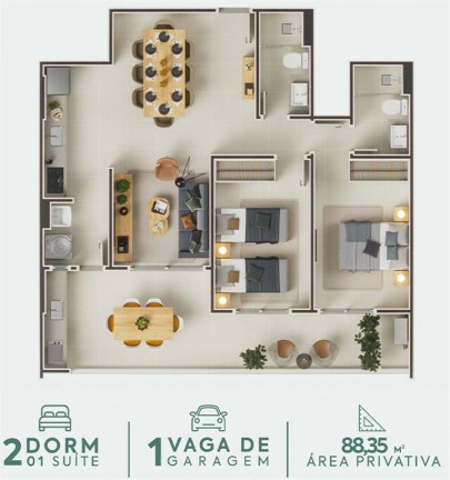 Imagem Apartamento com 2 Quartos à Venda, 88 m² em Centro - Itanhaém