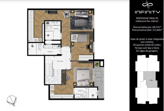 Imagem Apartamento com 3 Quartos à Venda, 107 m² em Centro - São José Dos Pinhais Imagem Apartamento com 3 Quartos à Venda, 107 m² em Centro - São José Dos Pinhais