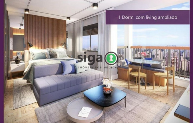 Imagem Apartamento com 1 Quarto à Venda, 30 m² em Brooklin - São Paulo Imagem Apartamento com 1 Quarto à Venda, 30 m² em Brooklin - São Paulo