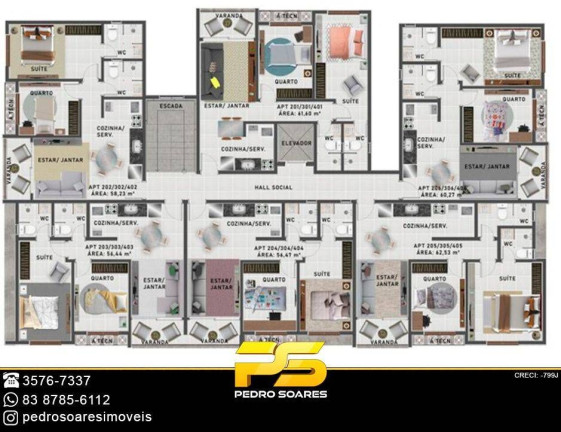 Imagem Apartamento com 2 Quartos à Venda, 56 m² em Cristo Redentor - João Pessoa Imagem Apartamento com 2 Quartos à Venda, 56 m² em Cristo Redentor - João Pessoa