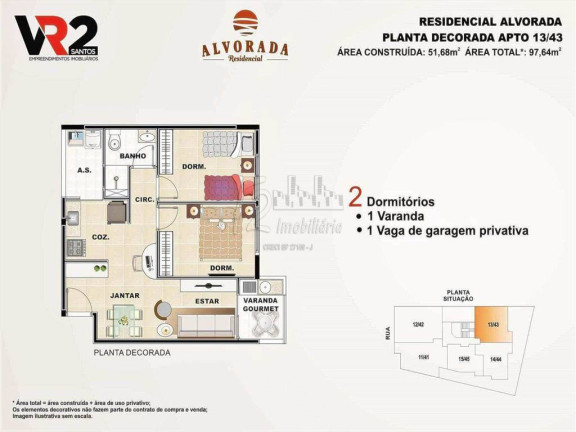 Imagem Apartamento com 1 Quarto à Venda, 43 m² em Centro - Sao Vicente