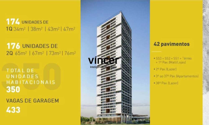 Apartamento com 1 Quarto à Venda, 34 m² em Setor Oeste - Goiânia