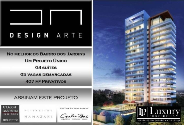 Apartamento com 4 Quartos à Venda, 407 m² em Jardim Paulista - São Paulo