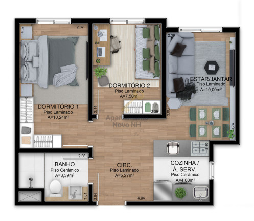 Imagem Apartamento com 2 Quartos à Venda, 49 m² em Canudos - Novo Hamburgo Imagem Apartamento com 2 Quartos à Venda, 49 m² em Canudos - Novo Hamburgo