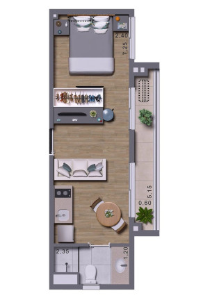 Imagem Studio com 1 Quarto à Venda, 17 m² em Jabaquara - São Paulo