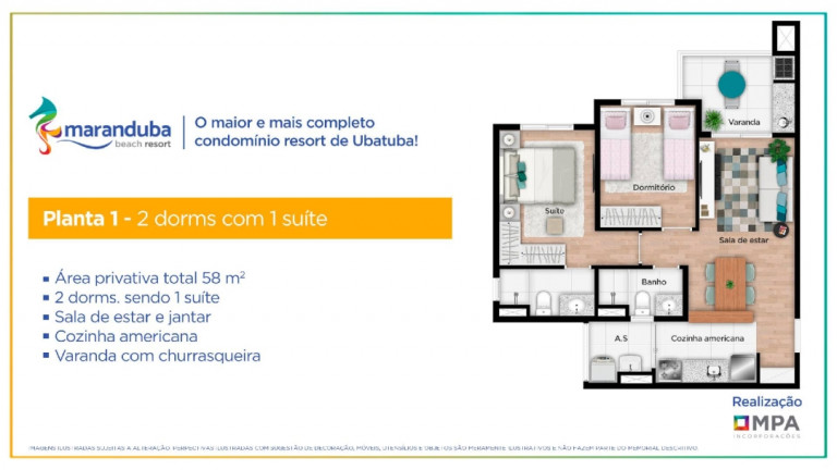 Imagem Apartamento com 2 Quartos à Venda, 58 m² em Praia Do Sapê - Ubatuba Imagem Apartamento com 2 Quartos à Venda, 58 m² em Praia Do Sapê - Ubatuba