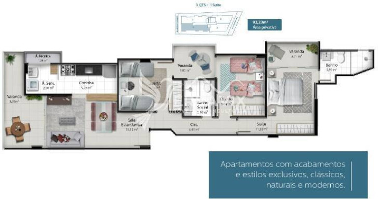 Imagem Apartamento com 3 Quartos à Venda, 92 m² em Centro - Guarapari Imagem Apartamento com 3 Quartos à Venda, 92 m² em Centro - Guarapari