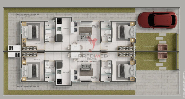 Imagem Casa com 2 Quartos à Venda, 55 m² em Gramame - João Pessoa