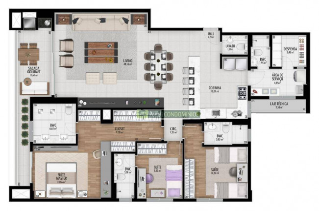 Imagem Apartamento com 3 Quartos à Venda, 160 m² em Cabral - Curitiba Imagem Apartamento com 3 Quartos à Venda, 160 m² em Cabral - Curitiba