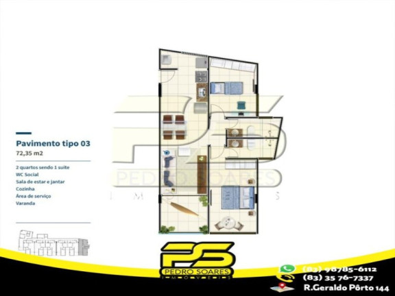 Imagem Apartamento com 2 Quartos à Venda, 73 m² em Intermares - Cabedelo Imagem Apartamento com 2 Quartos à Venda, 73 m² em Intermares - Cabedelo