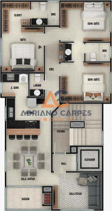 Imagem Imóvel com 3 Quartos à Venda, 97 m² em Gravatá - Navegantes