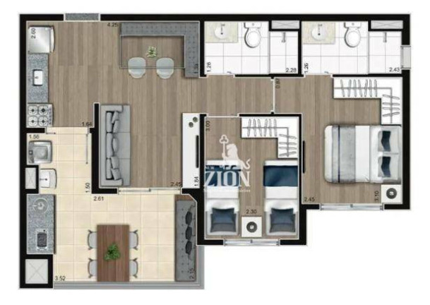 Apartamento com 2 Quartos à Venda, 56 m² em Vila Maria - São Paulo