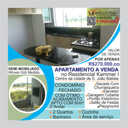 Imagem Apartamento com 2 Quartos à Venda, 77 m² em Centro - São João Batista Imagem Apartamento com 2 Quartos à Venda, 77 m² em Centro - São João Batista