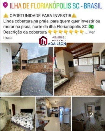 Imagem Cobertura com 2 Quartos à Venda, 195 m² em Ingleses Do Rio Vermelho - Florianópolis