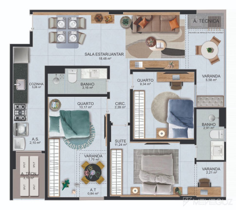 Imagem Apartamento com 3 Quartos à Venda, 89 m² em Praia Da Costa - Vila Velha Imagem Apartamento com 3 Quartos à Venda, 89 m² em Praia Da Costa - Vila Velha