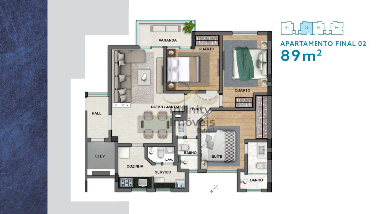 Imagem Apartamento com 3 Quartos à Venda, 89 m² em Lourdes - Belo Horizonte