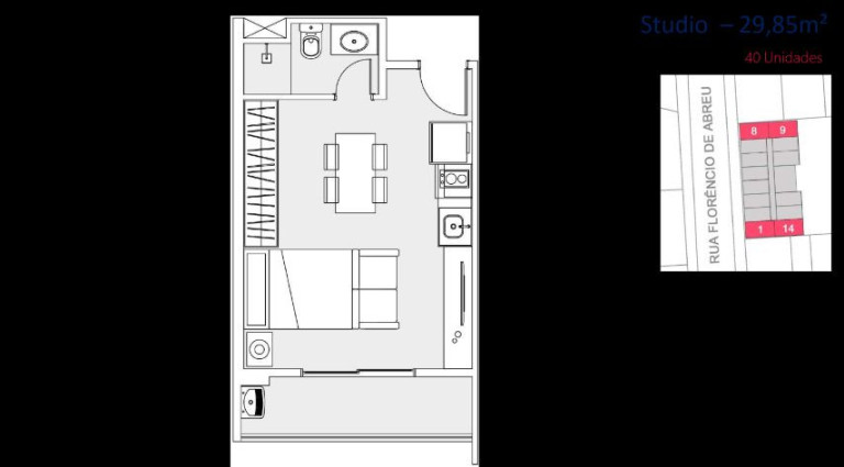 Imagem Studio com 1 Quarto à Venda, 23 m² em Centro - São Paulo